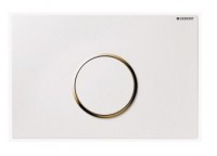 Ovládací tlačítko Geberit Sigma10, bílá / pozlacená / bílá, pro UP320    115.758.KK.5